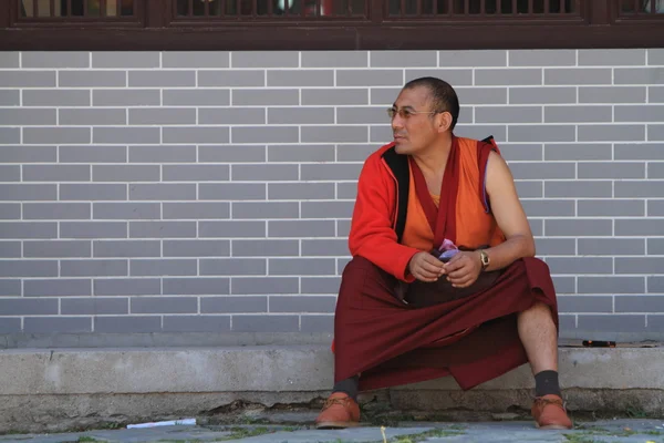 Monk buddhismus v Číně — Stock fotografie