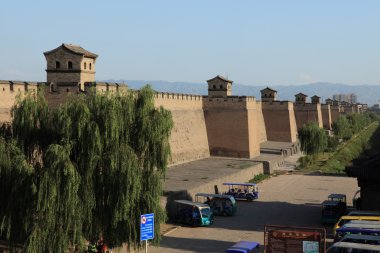 Pingyao Çin'in şehir duvar