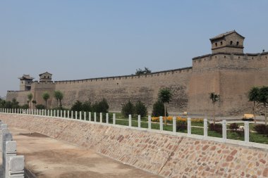 Pingyao Çin'in şehir duvar
