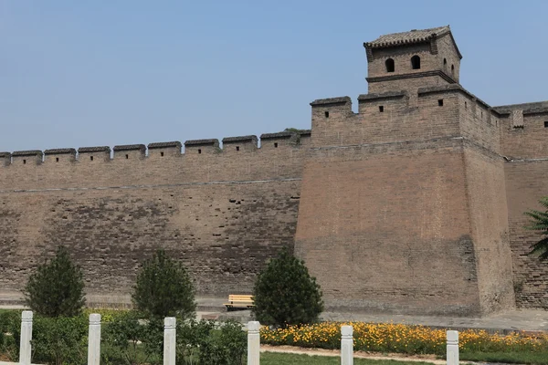 Il muro della città di Pingyao in Cina — Foto Stock