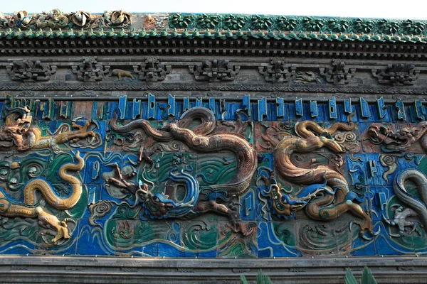 The 9 Dragon Wall of Pingyao in China — Stock Photo, Image
