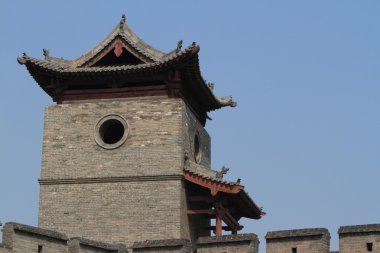 Pingyao Çin'in şehir duvar