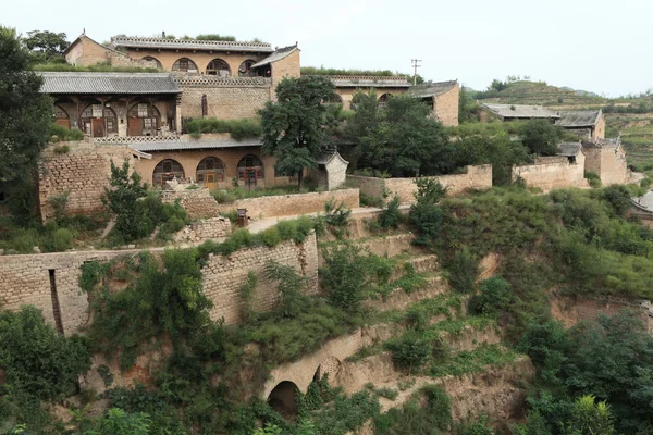 La granja y el pueblo de montaña Lijiashan en China —  Fotos de Stock