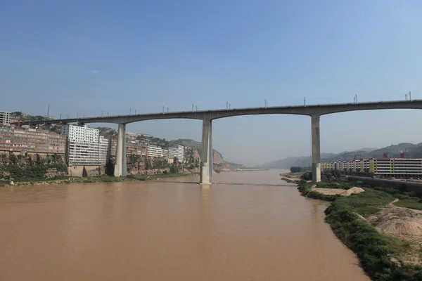 Žlutá řeka v Číně — Stock fotografie