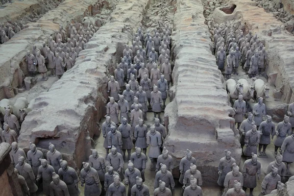 El ejército de terracota de Xian en China — Foto de Stock