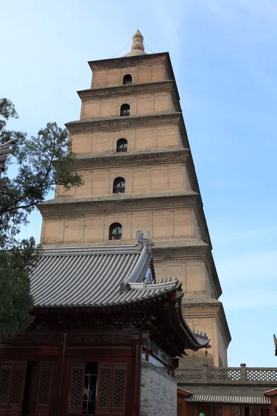 La gran pagoda del ganso salvaje de Xian en China — Foto de Stock