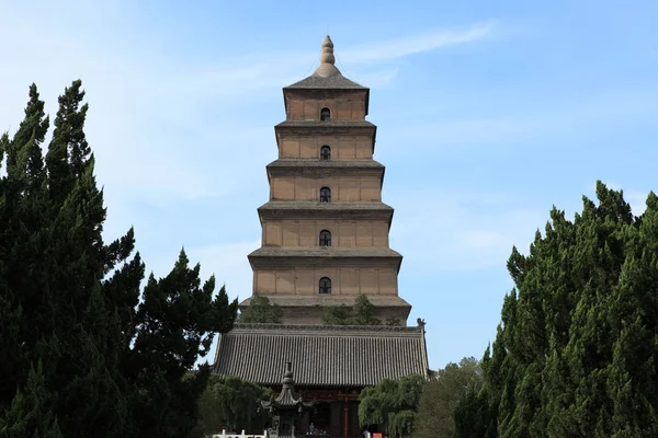 O grande Pagode de Ganso Selvagem de Xian na China — Fotografia de Stock