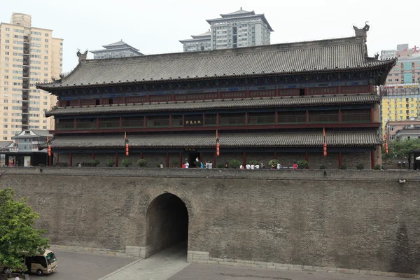 A histórica muralha da cidade de Xian na China — Fotografia de Stock