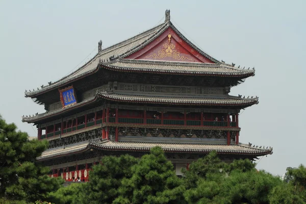 A torre de tambor de Xian na China — Fotografia de Stock