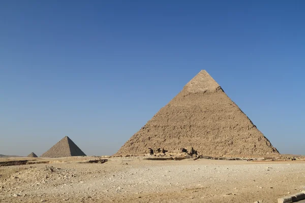 Οι Πυραμίδες και η Σφίγγα της Γκίζας στην Αίγυπτο — Φωτογραφία Αρχείου