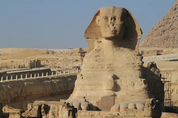 金字塔和狮身人面像埃及 — 图库照片