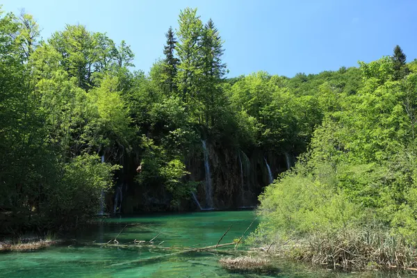 Plitvicei-tavak Nemzeti Park és a vízesések, Horvátország — Stock Fotó