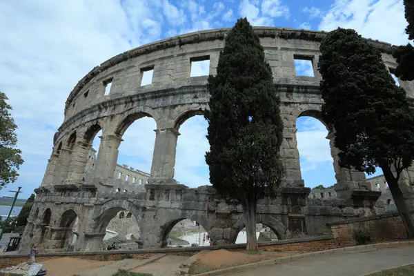 O Anfiteatro de Pula na Croácia — Fotografia de Stock