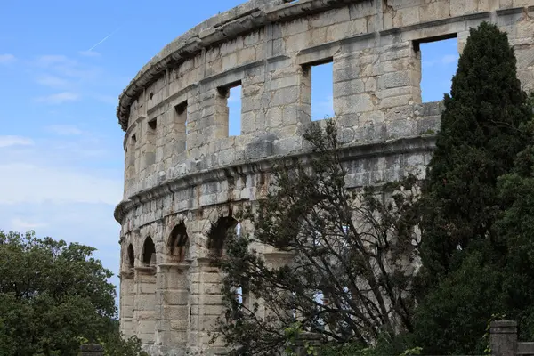 O Anfiteatro de Pula na Croácia — Fotografia de Stock