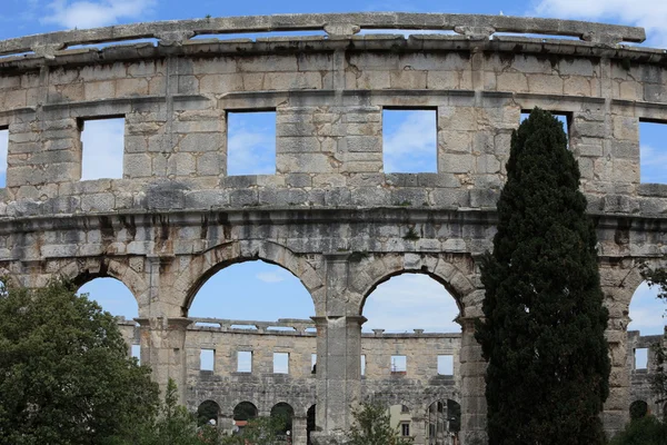 O Anfiteatro de Pula na Croácia — Fotografia de Stock