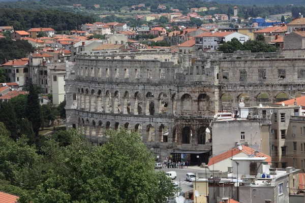 O Anfiteatro de Pula na Croácia — Fotografia de Stock