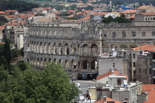 O Anfiteatro de Pula na Croácia — Fotografia de Stock