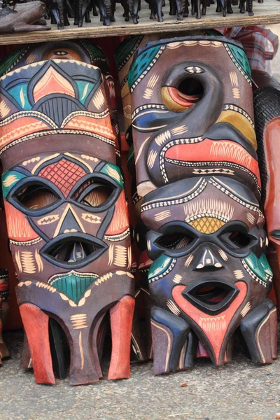 Afrykańskie maski — Zdjęcie stockowe
