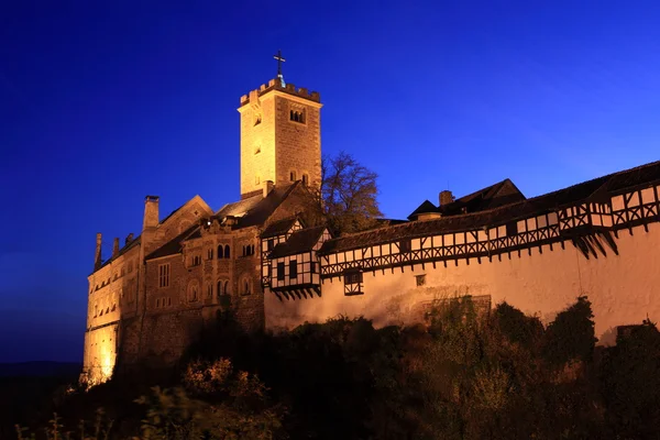 Wartburg in Deutschland bei Nacht — Stockfoto