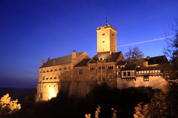 Wartburg kale Almanya geceleri — Stok fotoğraf