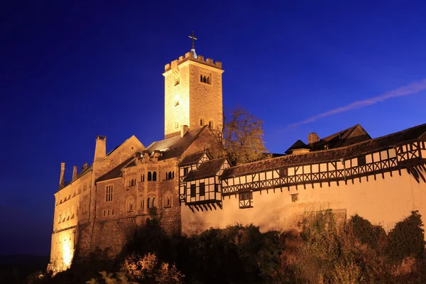 Wartburg in Deutschland bei Nacht — Stockfoto