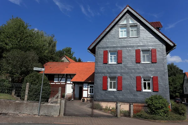 Casa de entramado de madera en Alemania — Foto de Stock