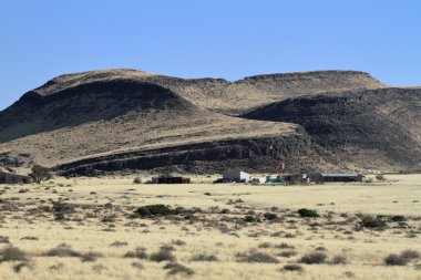 Savannah manzara Namibya