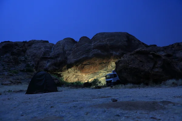 Abenteuerurlaub und Zelten in Namibia — Stockfoto