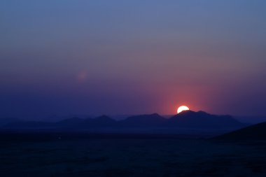 Afrika Namib gün batımı