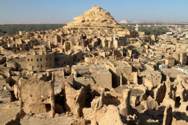 Eski vaha şehir Siwa Mısır Sahara