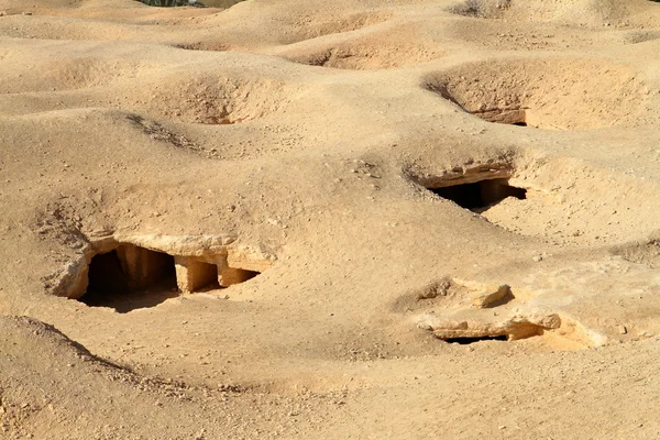 Grot van graven in de Siwa Oasis in Egypte — Stockfoto