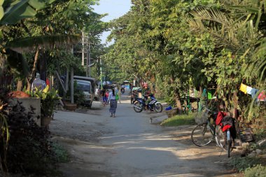 Myanmar, Mandaley 12 Aralık 2015 sokakları