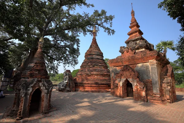 Buddhistické chrámy Ava v Myanmaru — Stock fotografie