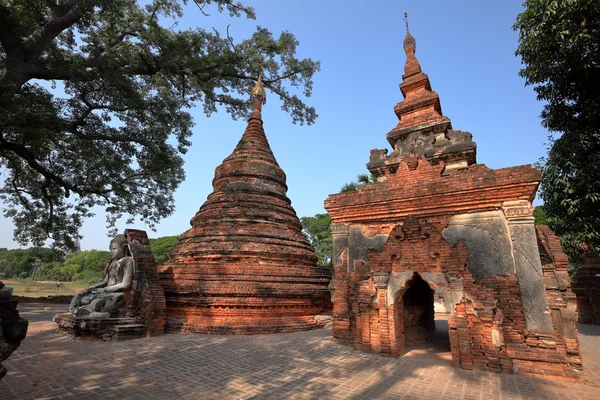 Buddhistické chrámy Ava v Myanmaru — Stock fotografie