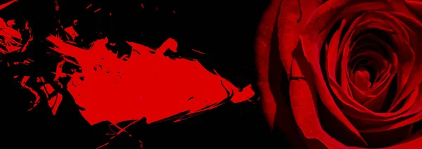 Silhouet Van Een Naakte Vrouw Een Abstracte Achtergrond Met Rode — Stockfoto