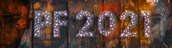 Feliz Año Nuevo 2021 Diseño Tarjetas Feliz Año Nuevo 2021 — Foto de Stock