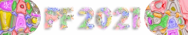 Felice Anno Nuovo 2021 Disegno Della Carta Felice Anno Nuovo — Foto Stock