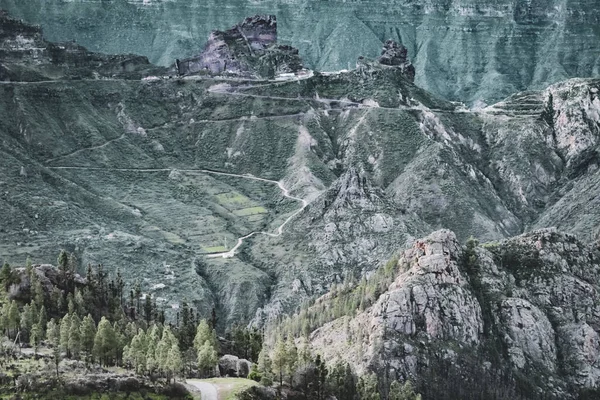 Vue sur les monts Gran Canaria depuis le village d'Artenara — Photo