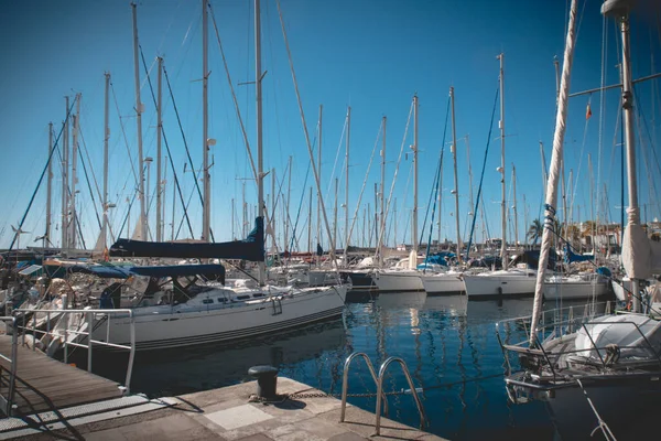 The beautiful port of Puerto de Mogan in Gran Canaria Spain. — Stock Photo, Image