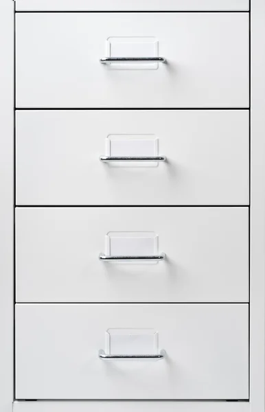 Weißer Schrank mit Schubladen — Stockfoto