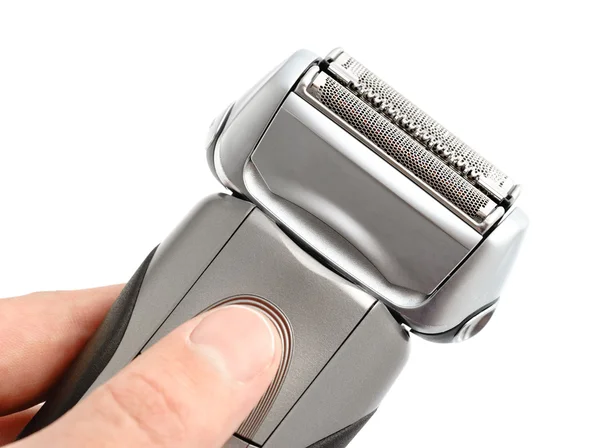 Máquina de afeitar eléctrica sobre fondo blanco —  Fotos de Stock