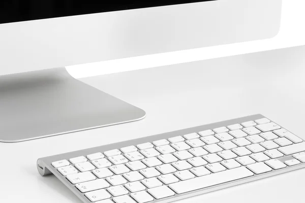 Computer on white — Stock Photo, Image