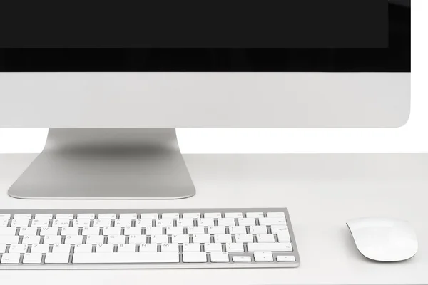 Komputer na biały — Zdjęcie stockowe