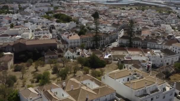 Ein großes Gebäude mit einem Berg im Hintergrund — Stockvideo