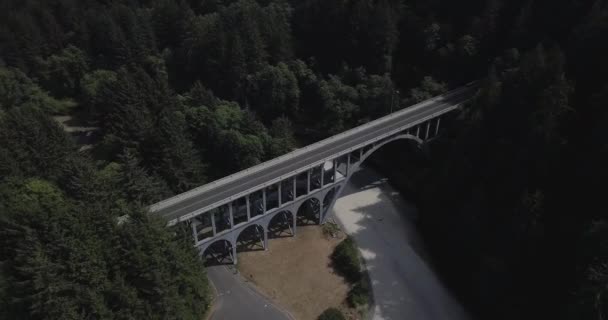 Köprüden geçen bir tren. — Stok video