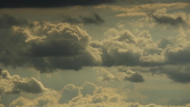 Un groupe de nuages dans le ciel — Video