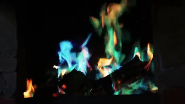 Um perto de um fogo — Vídeo de Stock