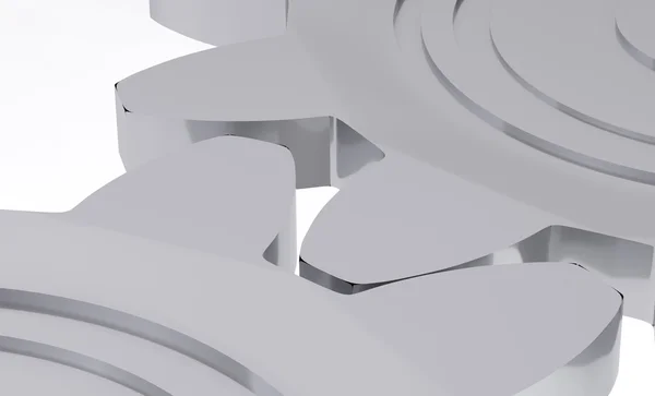 Makro cogweell av två kugghjul 3d illustration — Stockfoto