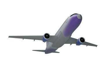 jet uçakları, beyaz arka plan üzerinde 3d illüstrasyon izole