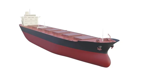 Большой грузовой корабль Навальный перевозчик изолированный 3D рендеринг Стоковое Изображение